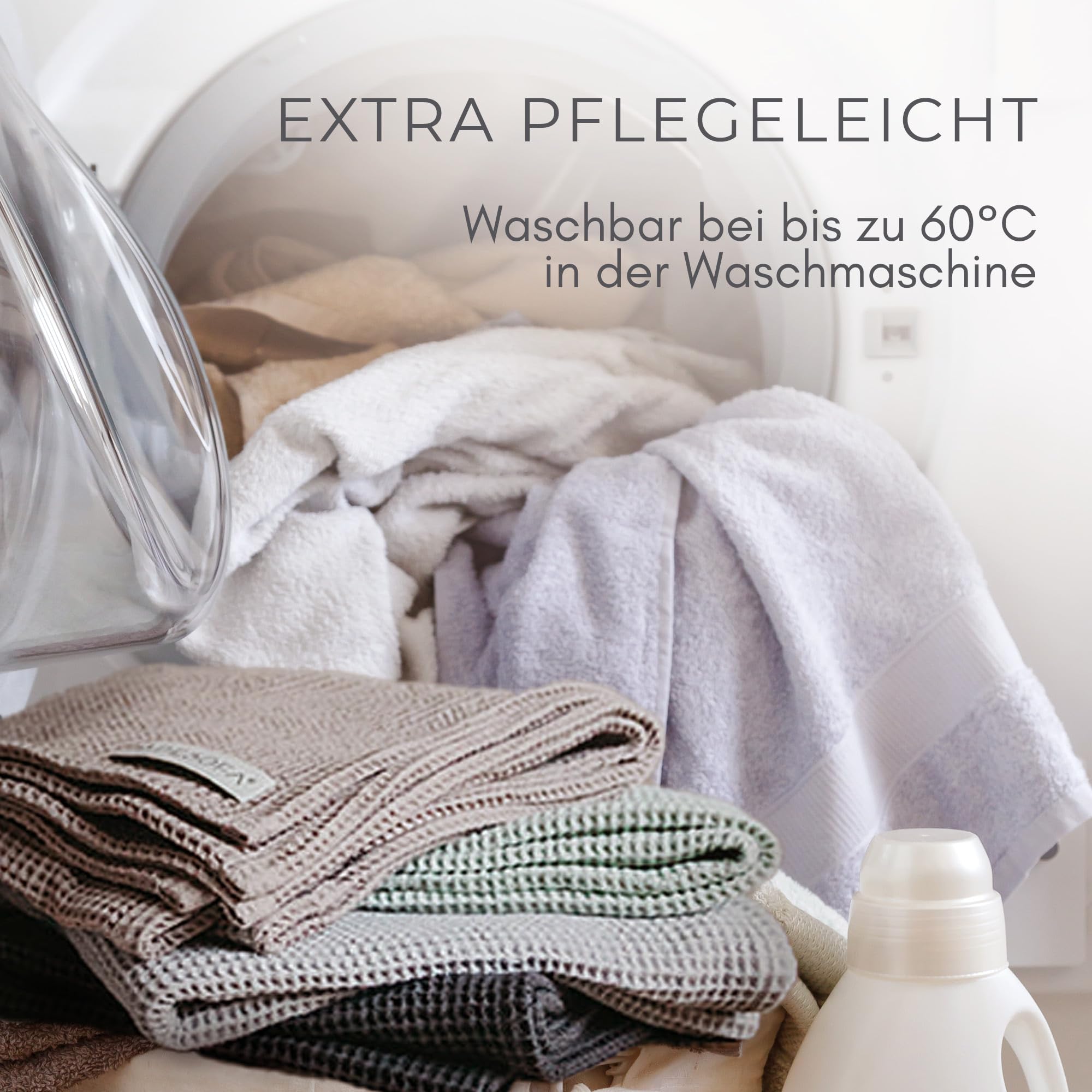 BADESOFA® Badetuch groß 100x200 cm aus Baumwolle – Schnelltrocknendes Sauna-Handtuch in modernem Waffelpiqué – Weich & leicht auf der Haut – Großes Saunatuch in Perlmutt