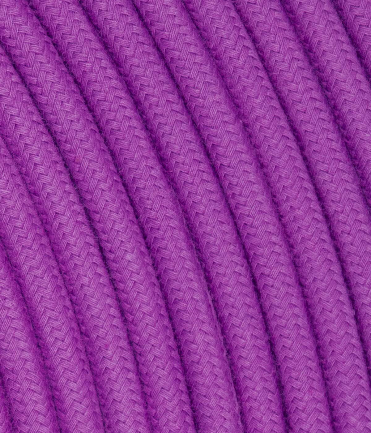 Cable textil para lámpara, cable de tela de 2 hilos (2 x 0,75 mm²), color violeta glicinia, fabricado en Italia (50 metros)