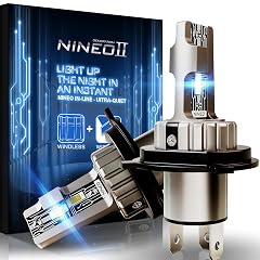 NINEO H4 BULBS 9003 Light Bulbs 300 Super Brighter 6500K Cool White Real 1 1 Mini Size Plug