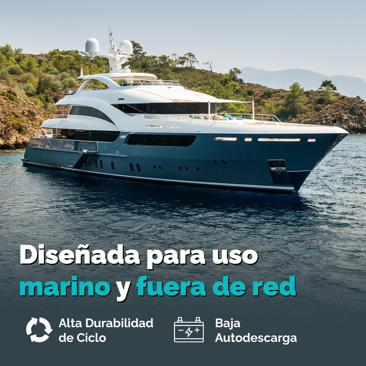 Batería AGM 110Ah 12V de Ciclo Profundo – Sin Mantenimiento, Ideal para Barco, Coche, Caravana, Energía Solar y Sistemas Off Grid