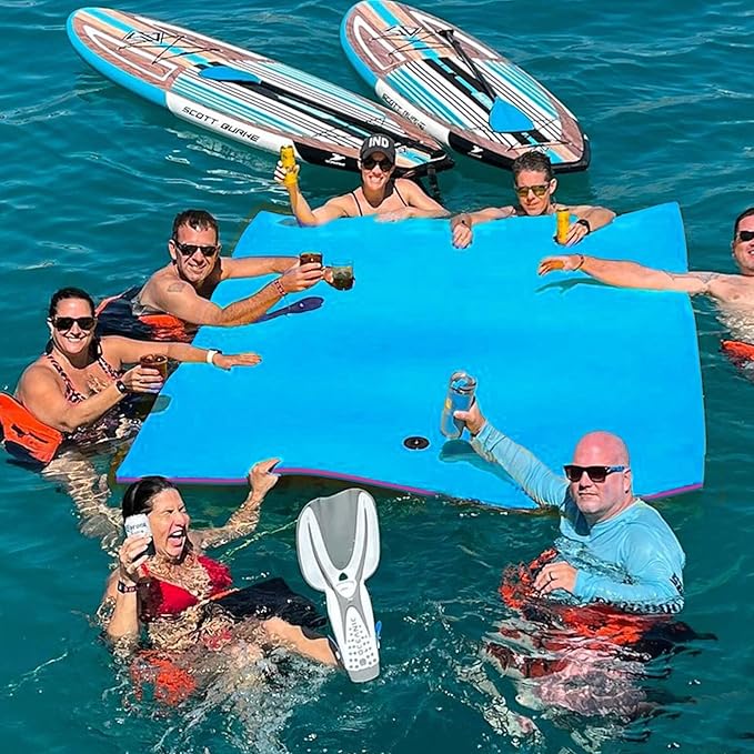 Lily Pad Floating Mat, Blue, 12'x6'