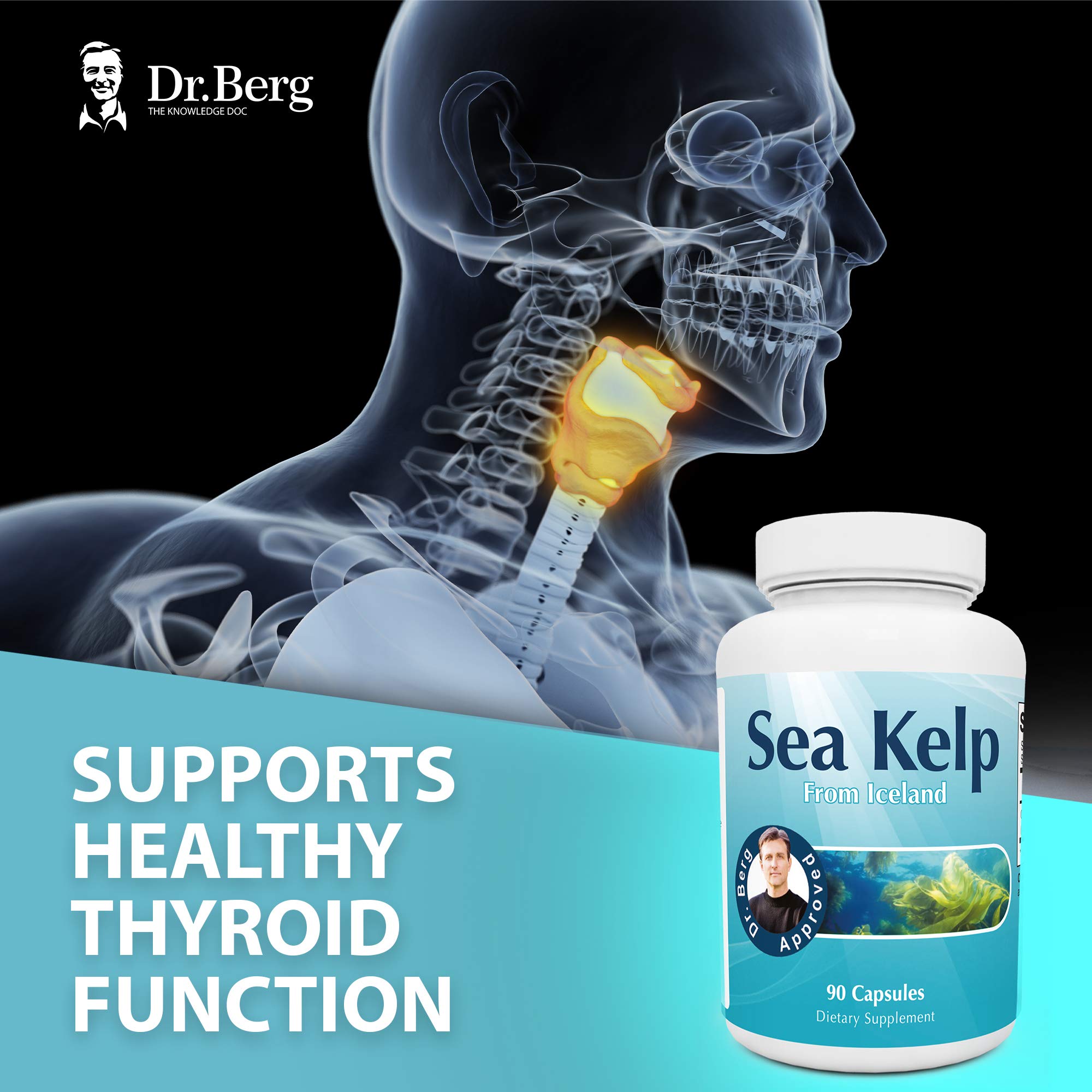 Dr. Berg's Icelandic Sea Kelp Supplement Pure Healthy Icelandic Sea
