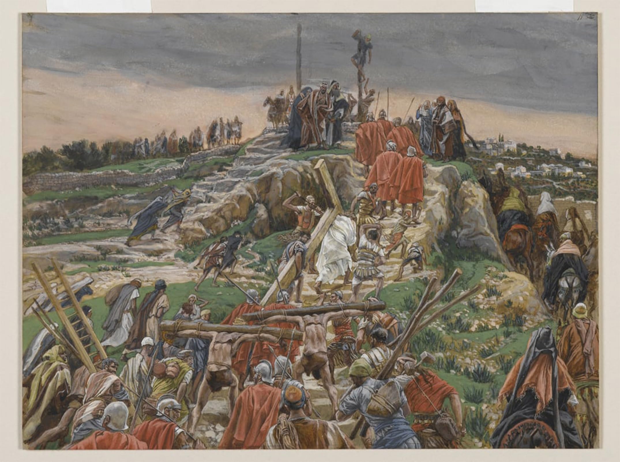 Affiche toile la procession s'approchant du calvaire de Jacques pour décor mural - 5