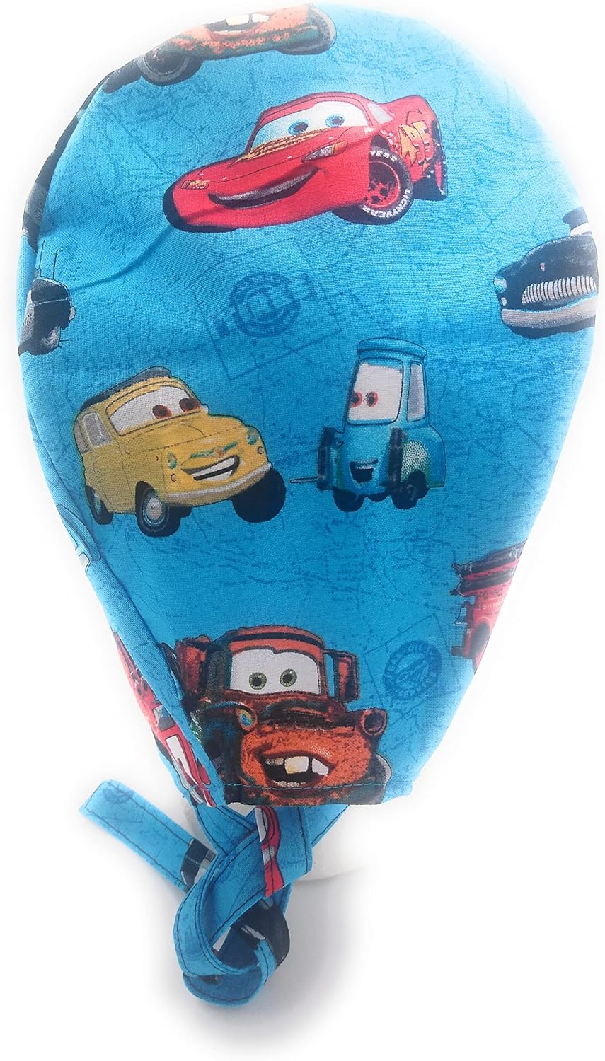 Scrub Hat Red Sports Cars Cotton Fabric Cap Do-Rag Skull