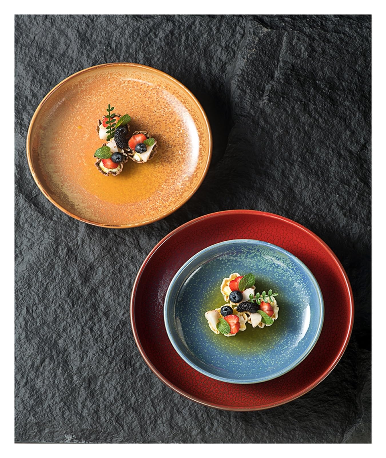 Plates Style Japonais Assiette à Plat en Céramique Creative Fish Plat Bol Vaisselle Assiette Occidentale Assiette à Dessert(A)