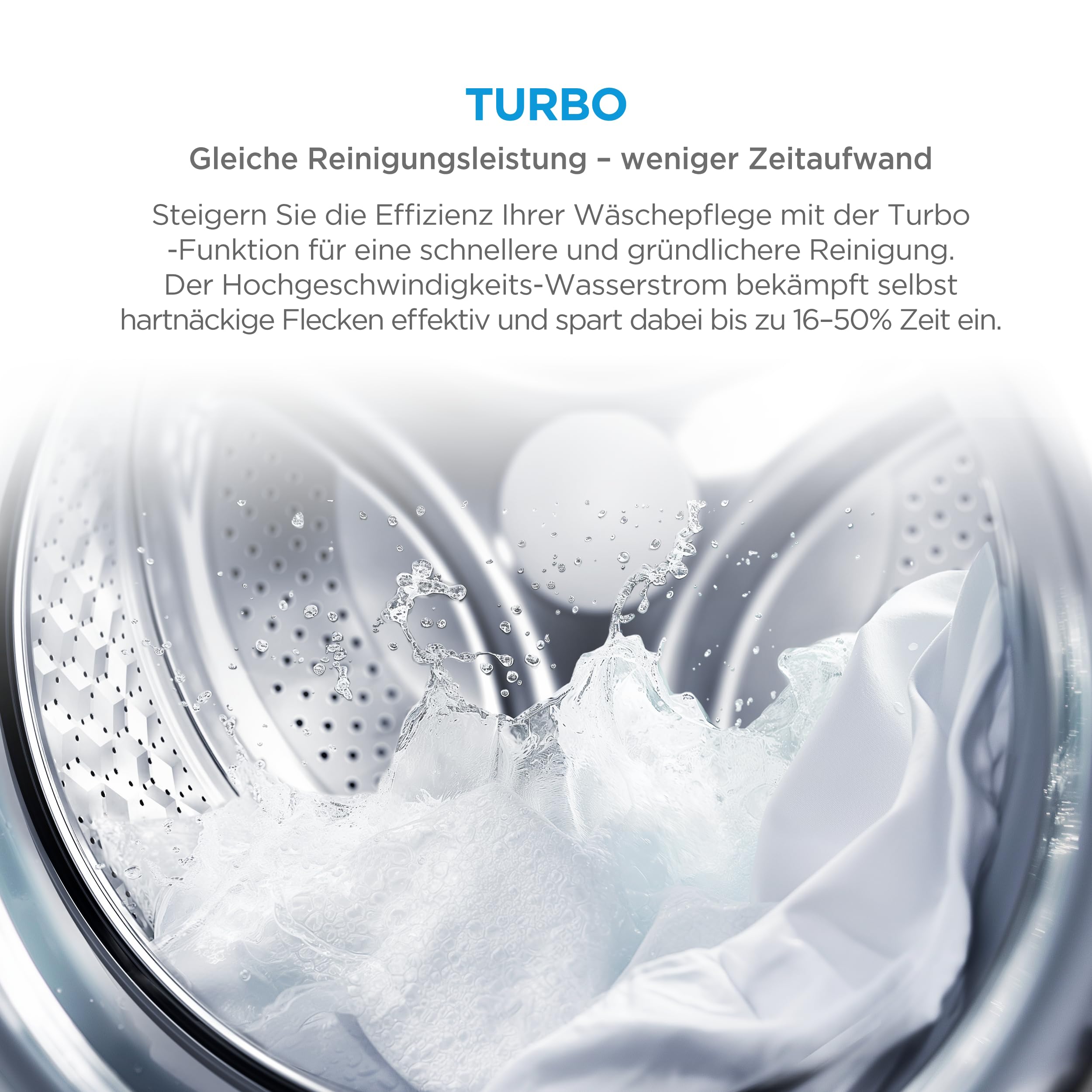 Midea Waschmaschine MF110 Series 8KG EEK A-10% MF11EW80BA10 | Kurzwäsche 45' / 15' 1400 U/min Wolle Inverter Motor Allergy Care Dampffunktion Trommelreinigung AquaStop Health Guard