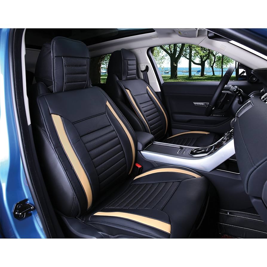 ×Style× Front Seat Covers Masque Luxury Series Gray Seat Cover 63054