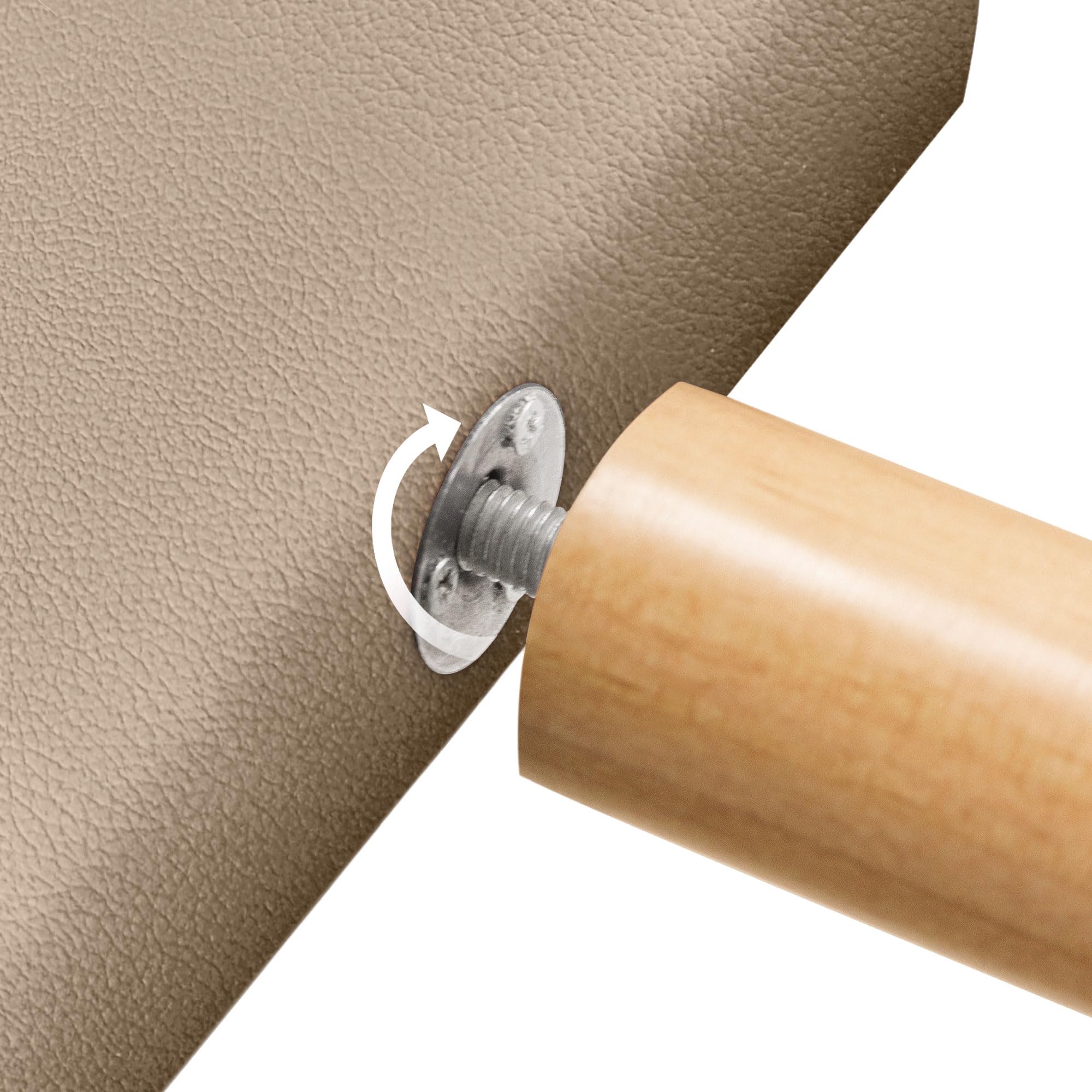 DHOME Tête de lit Capitone capitonnée Acualine en Simili-Cuir ou Tissu avec Pieds en Bois de pin Epaisseur 8cm Têtes de lit Capitone capitonnées capitonnées (Similicuir Champagne, 160 (150/160))