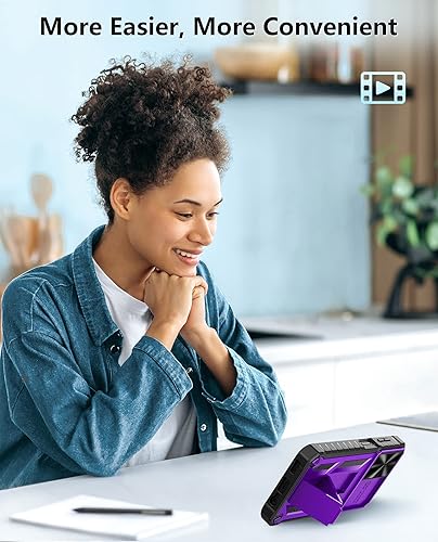 Miniatura 9 de FNTCASE Case for Samsung Galaxy A14-5G Military Grade Drop Proof Heavy Duty Protective Rugged A14 Cell Phone Cover with Belt Clip Holster Kickstand