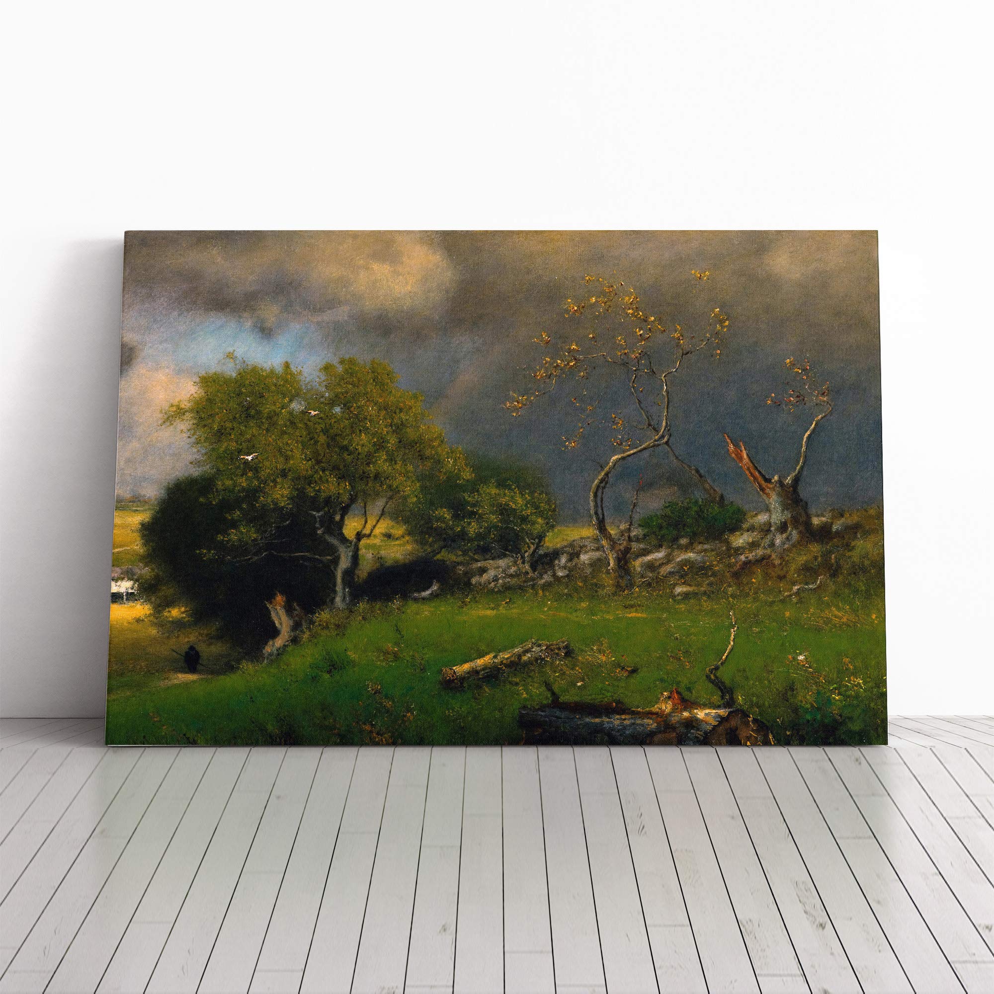George Innes Landscape (2) Canvas Print | Gallery Wrapped 30mm Frame Wall Art | 24x16 inches | Ready to Hang | Modern Landscape Picture | Living Room Bedroom Lounge Office