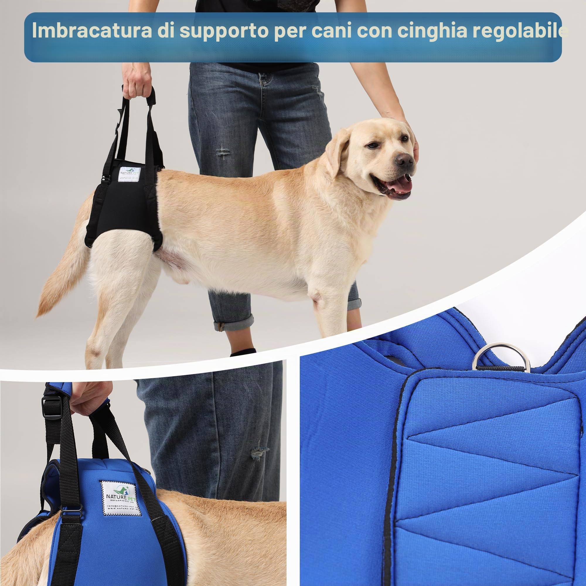 Nature Pet il marchio Premium per aiuti per cani in neoprene.