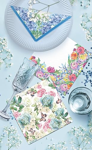 Miniatura 7 de Servilletas florales CHARMING BLOSSOM 40 servilletas de papel para el almuerzo, servilletas decorativas, servilletas de papel de decoupage,