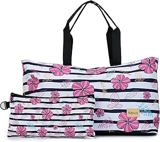 شنطة بحر كبيرة 75 سم من انباج مطبوع عليها ورد