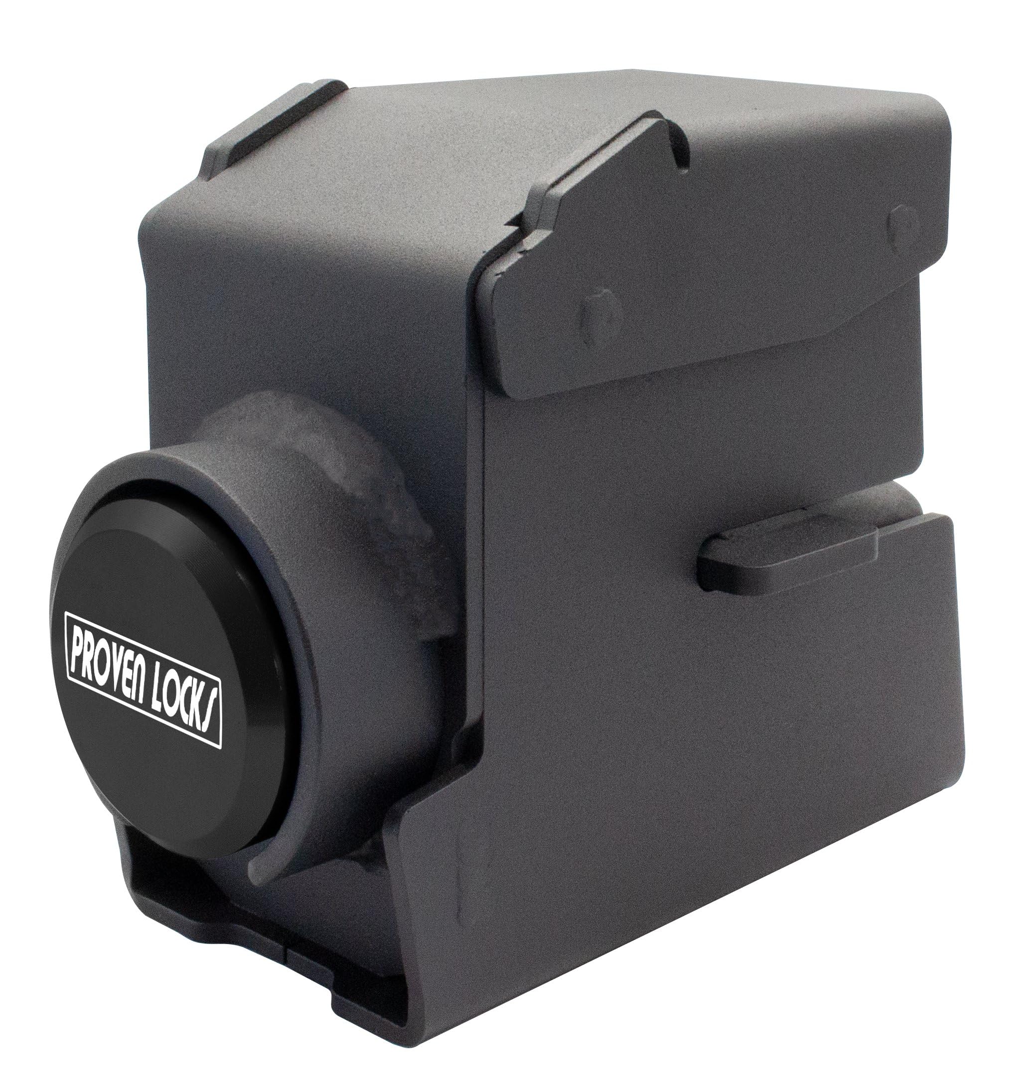 Proven Industries Model 2178-B Trailer Lock, Fits 2-Inch Bulldog or Ram Trailer Couplers, Made in The USA, (Black)