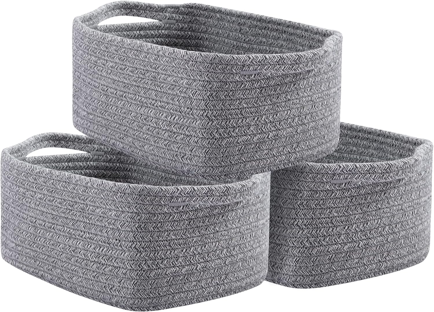 OIAHOMY Cotton Rope Baskets, Woven Baskets for Storage, Nursery Storage