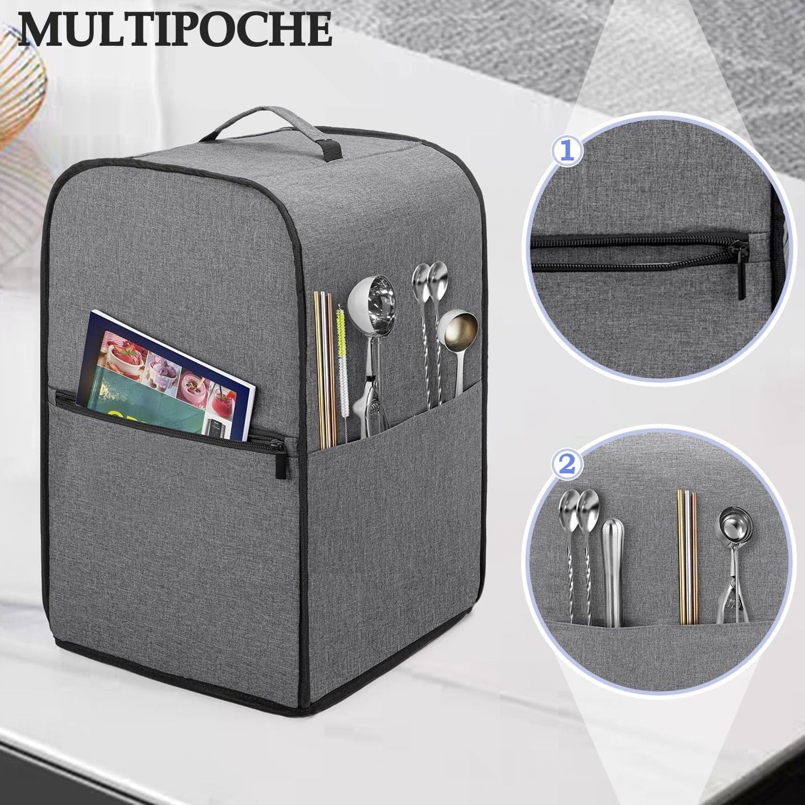 Housse Anti-Poussière Ninja Creami - Protection Pour Machine à Crème Glacée NC501EU NC301EU, Sac Étanche 43x28x27,5 Cm