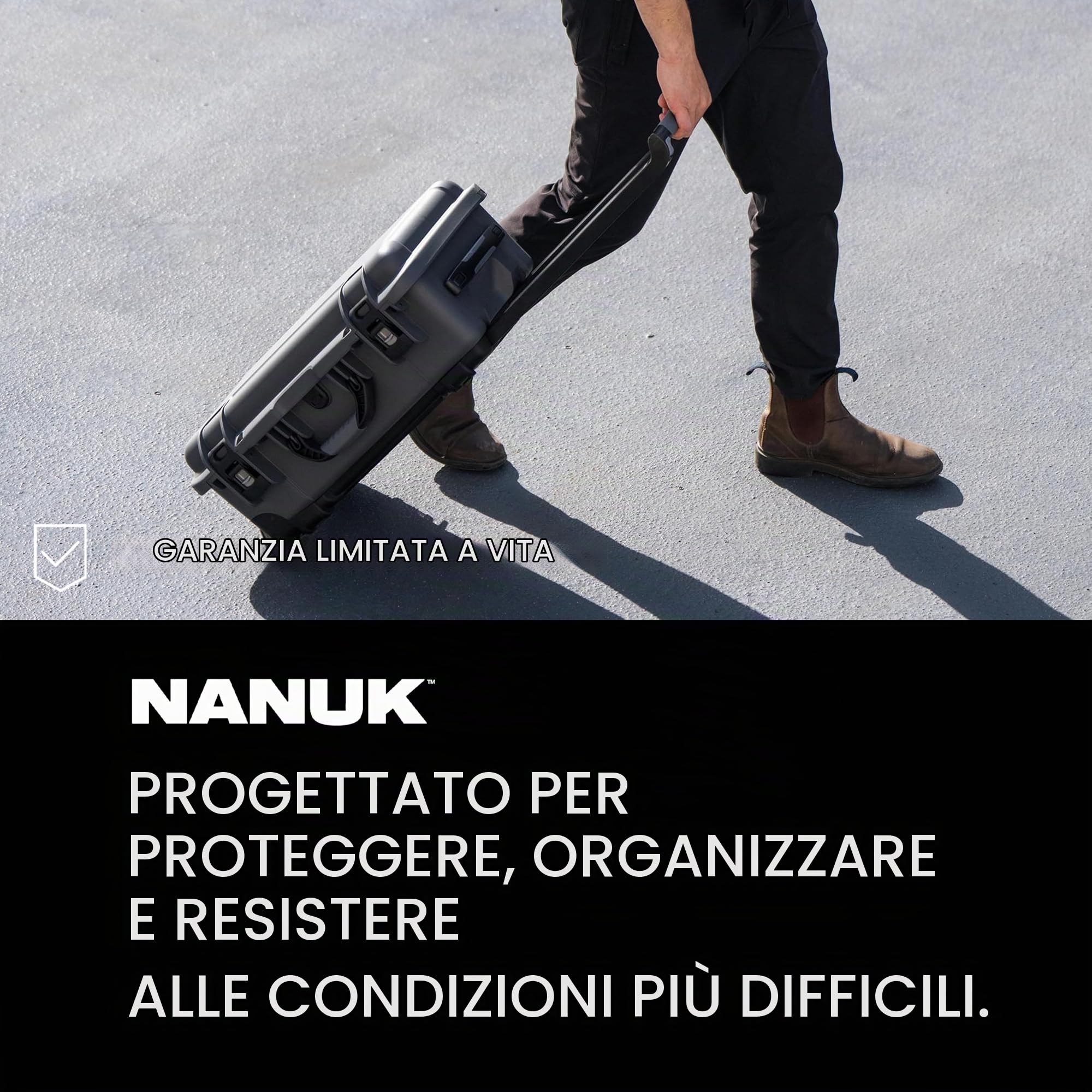 NANUK 935 - Valigia rigida e impermeabile per fotocamera, con divisori imbottiti (25,1 cm x 40,9 x 25,7 cm) (Verde Oliva)