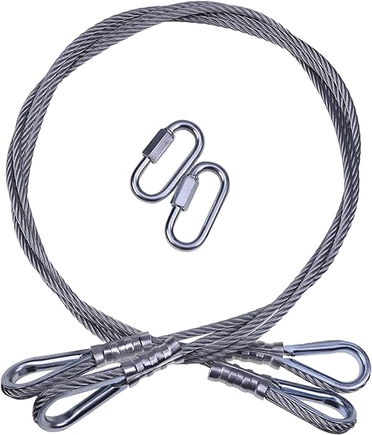 JEENDA 2PCS Lift Cables Compatible with Trailer Tailgate Lift Cables 125542 with EZ Spring Clips (2)