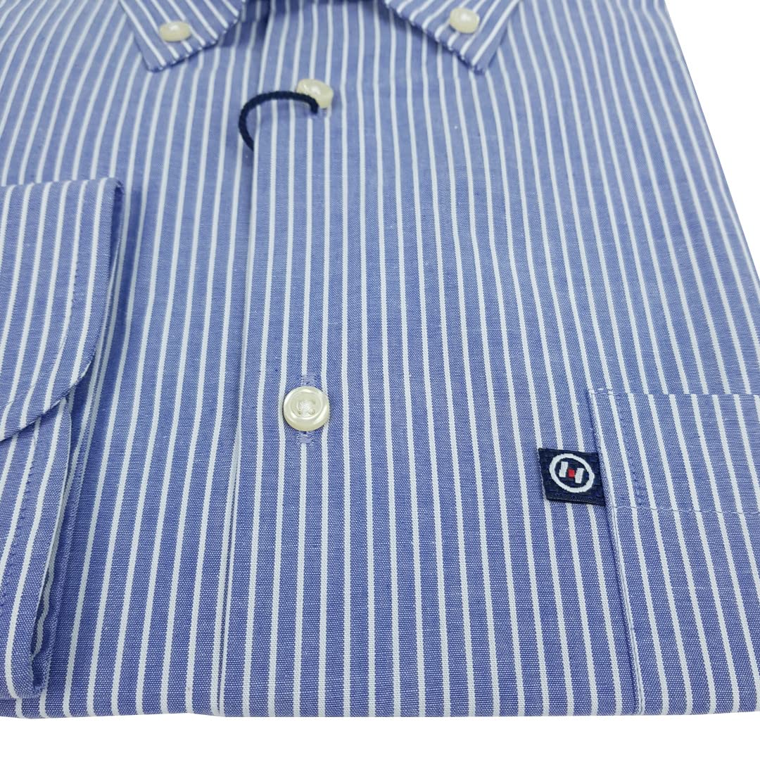 Rionero Camicia da Uomo 100 Cotone Manica Lunga Classica Elegante Taschino XXL XXXL m l