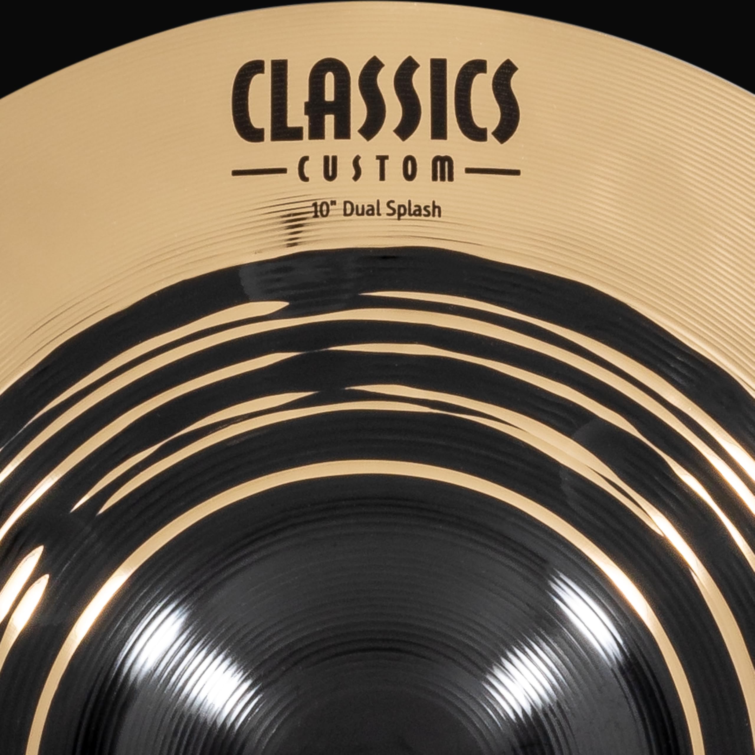 Meinl Cymbals Classics Custom Dual Piatto Splash 10 pollici (25,40cm) per Batteria - Bronzo B12, Finitura Scura e Brillante - Prodotto in Germania (CC10DUS)