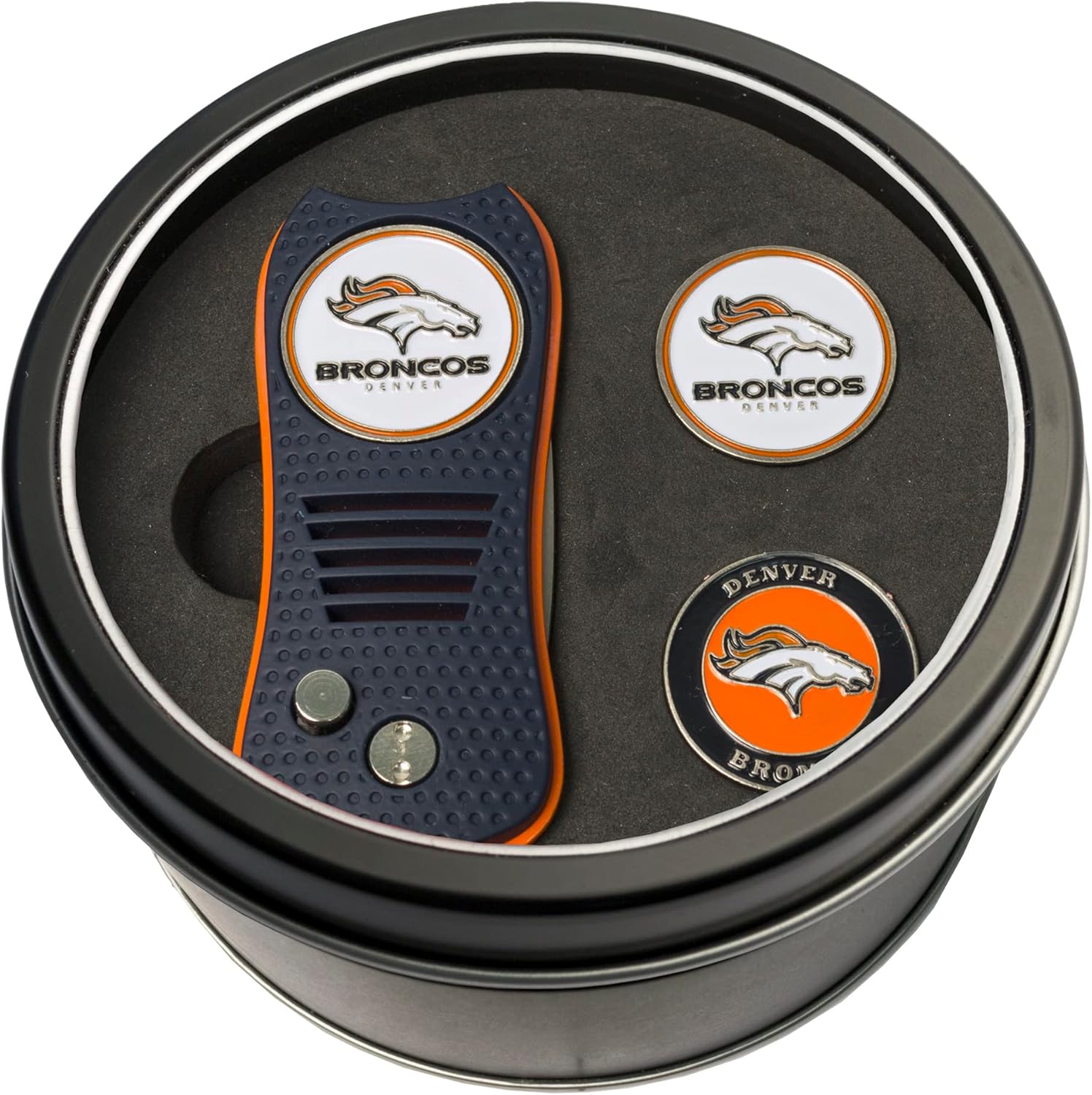 Team Golf NFL Gift Set Retractable Divot Tool with 3 Double-Sided Magnetic Ball Markers, Patented Single Prong Design, Causes Less Damage to Greens, Retractable Mechanism Team Golf NFL Gift Set Retractable Divot Tool with 3 Double-Sided Magnetic Ball Markers, Patented Single Prong Design, Causes Less Damage to Greens, Retractable Mechanism