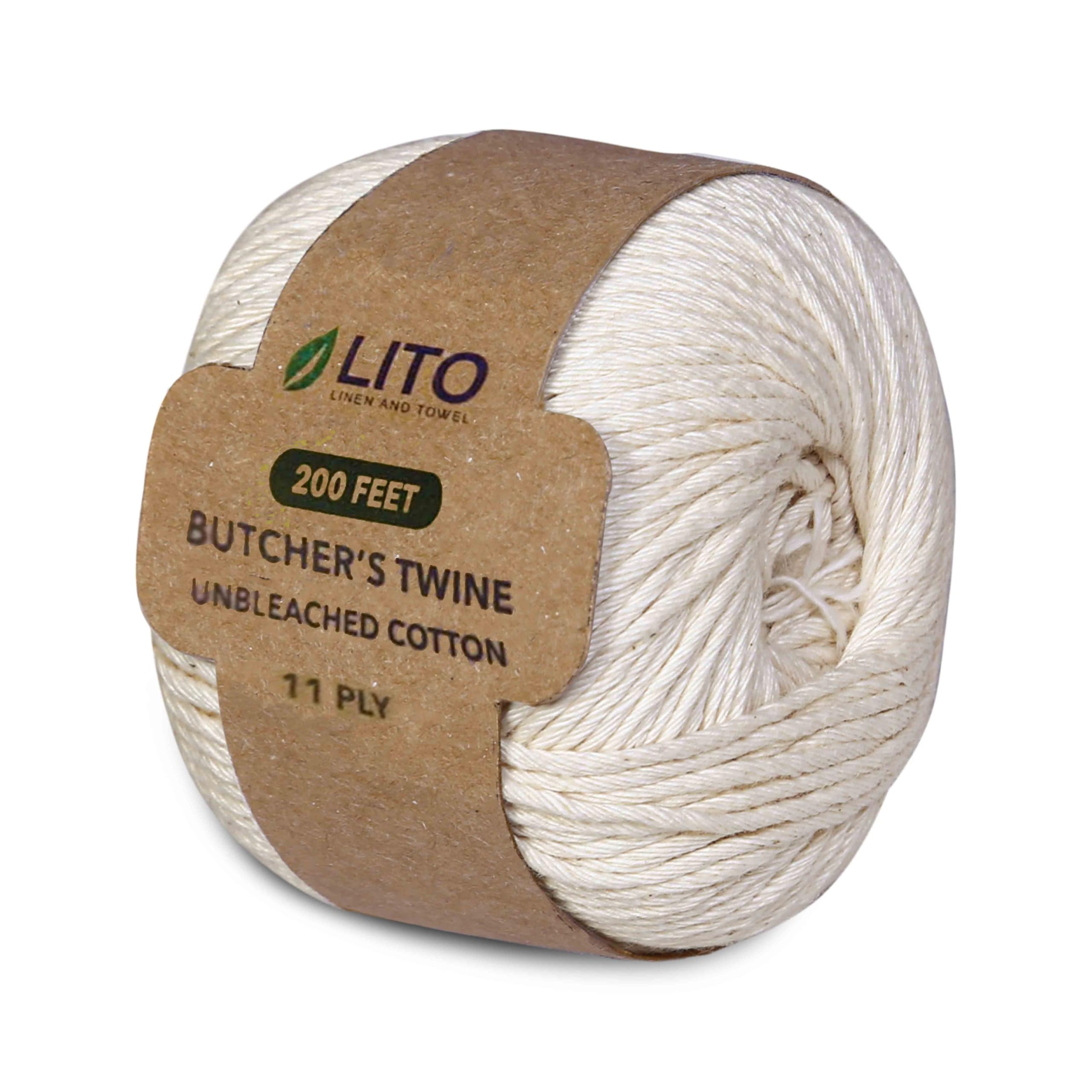 Cotton Twine String | Wrapping Bakers Cooking Craft | Butchers for Kitchen |Gifts Wrapping Thread|Festival Thread Hanging DIY Garden Decor 100% Cotton Twine|11 PLY| 200 FT Pack of 1