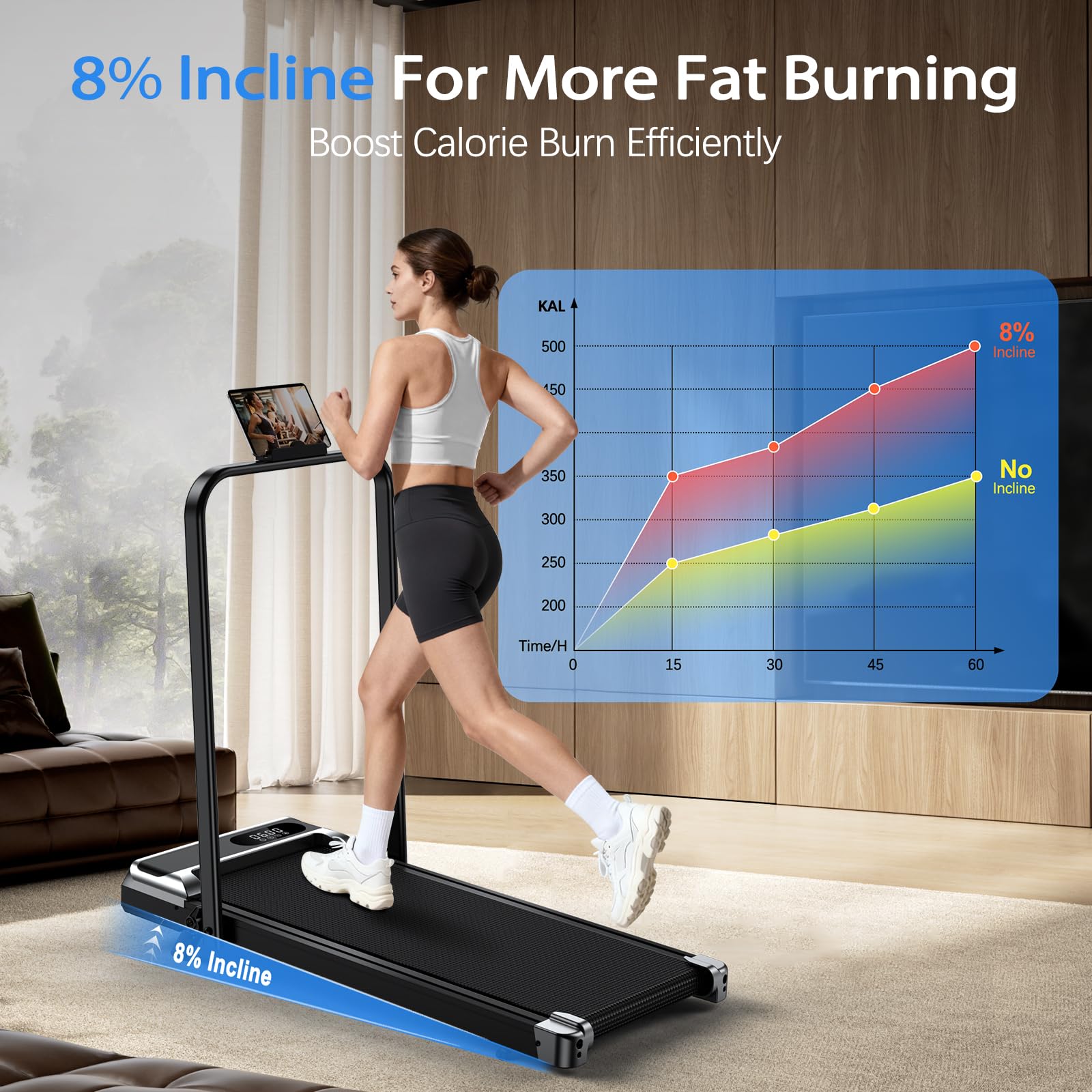 AoraPulse Portable Treadmill for Home Office - Dettaglio
