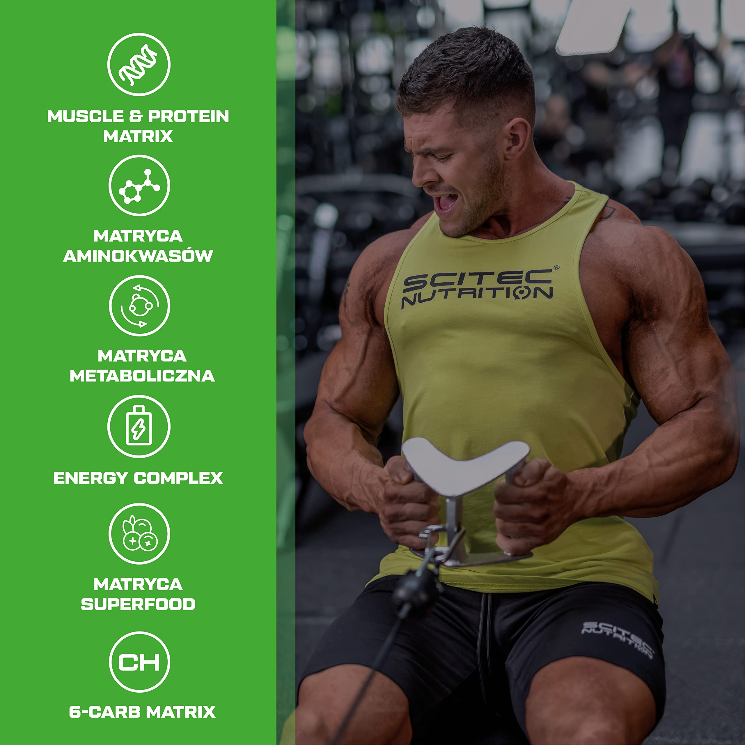 Scitec Nutrition Jumbo - wysokokaloryczny gainer na masę - z wieloskładnikowym białkiem - matrycą aminokwasów - matrycą metaboliczną - mieszanką superżywności, 6,6 kg, Truskawkowy