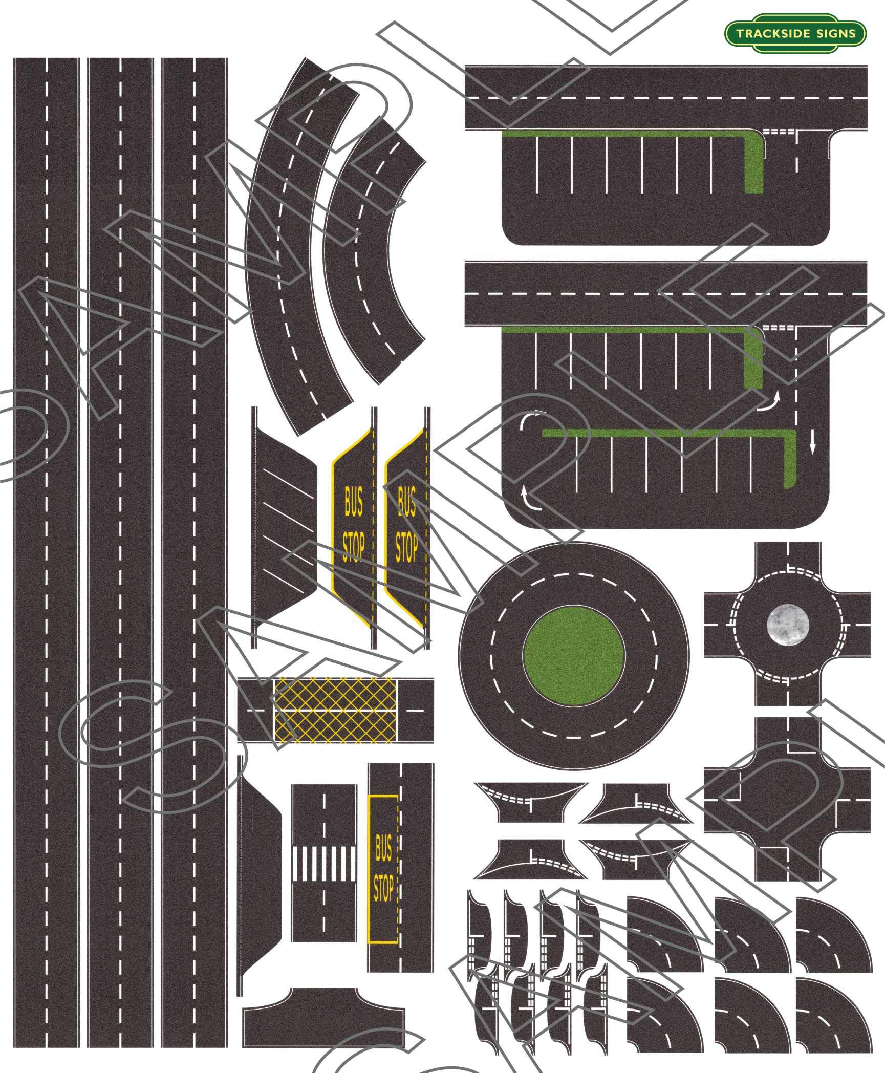 Road Layout Kit N Gauge - 33mm Road for Model Railways