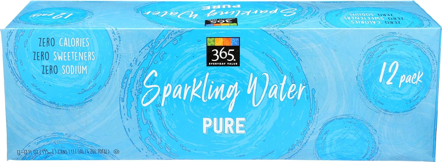 365 Everyday Value, Water Sparkling Plain, 12 Fl Oz, 12 Pack