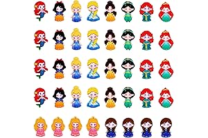 Honbay Assortment of 40 Cartoon Princess Flats Resin Charms