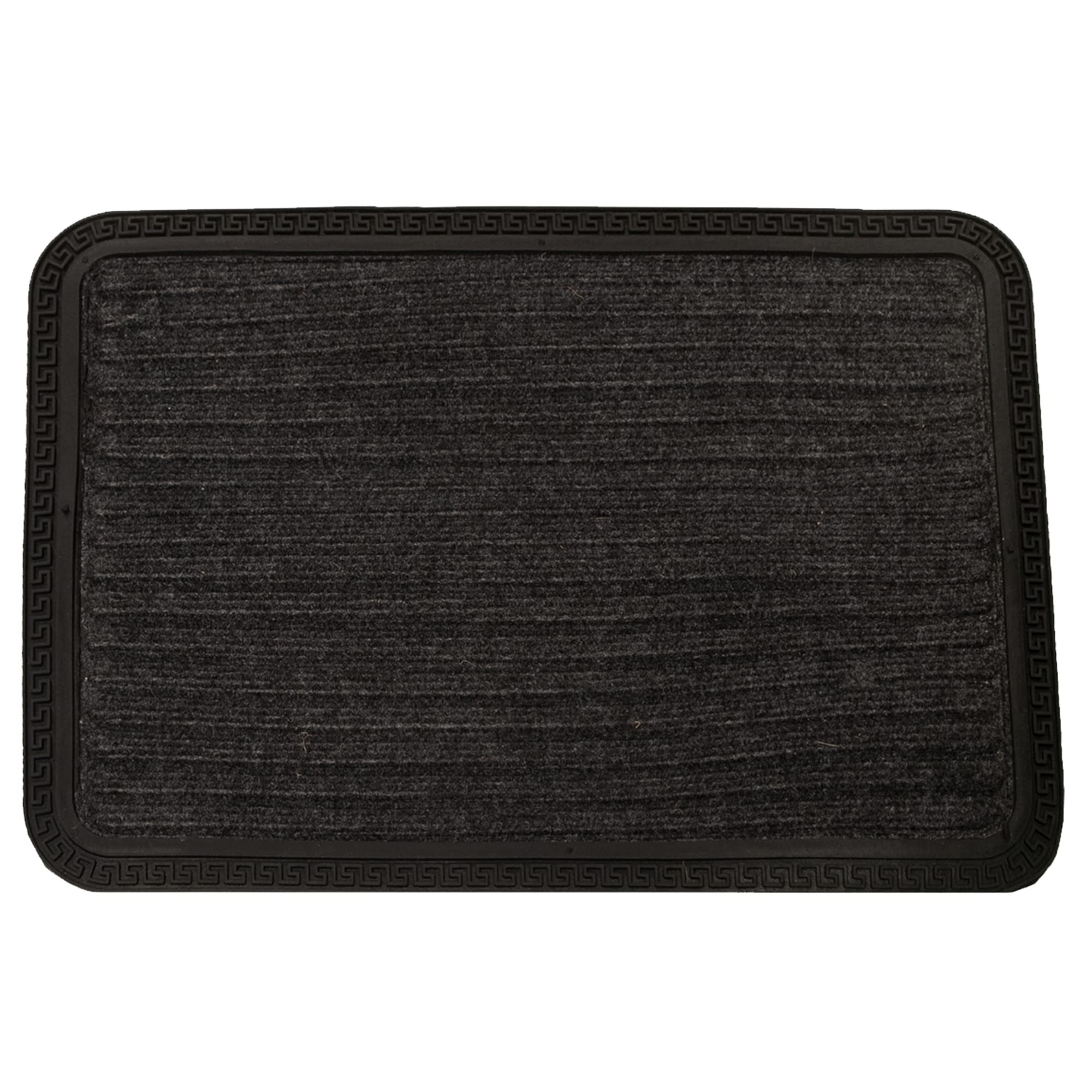 ED Door Mat For Indoor & Outdoor, Non-Slip & Super Absorbent Washable Rug, Durable Rubber Mat, Heavy Duty Rug & Dirt Trapper For Front Door, Hallways, Entrance, Brick, 40x60cm (Pattern 1, Black)