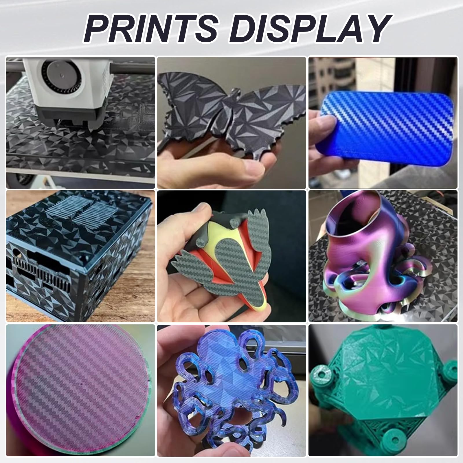 Plateau Anycubic Double Face en PET+ PEO 264 x 276 mm, Plaque en d'impression Magnétique Acier à Ressort pour Anycubic Kobra S1, Kobra S1 Combo Imprimante 3D