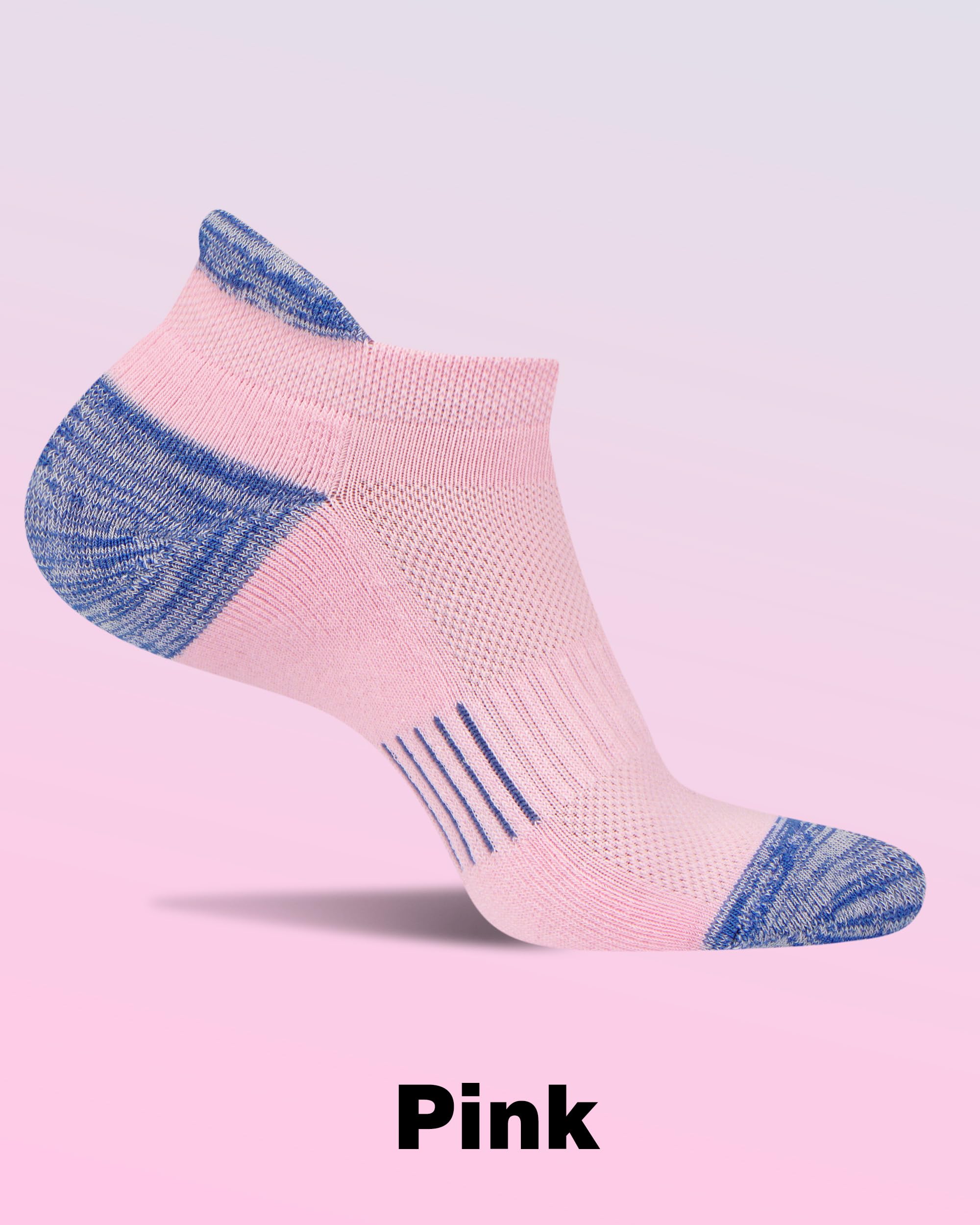 Amutost Calcetines tobilleros para mujer, atléticos, cómodos, acolchados, 3/5/6 pares