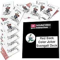 Vista 12 de Ted's Sterling Magic Baraja de truco del Joker del color de la bicicleta de corte de fábrica (fuerza unidireccional roja)