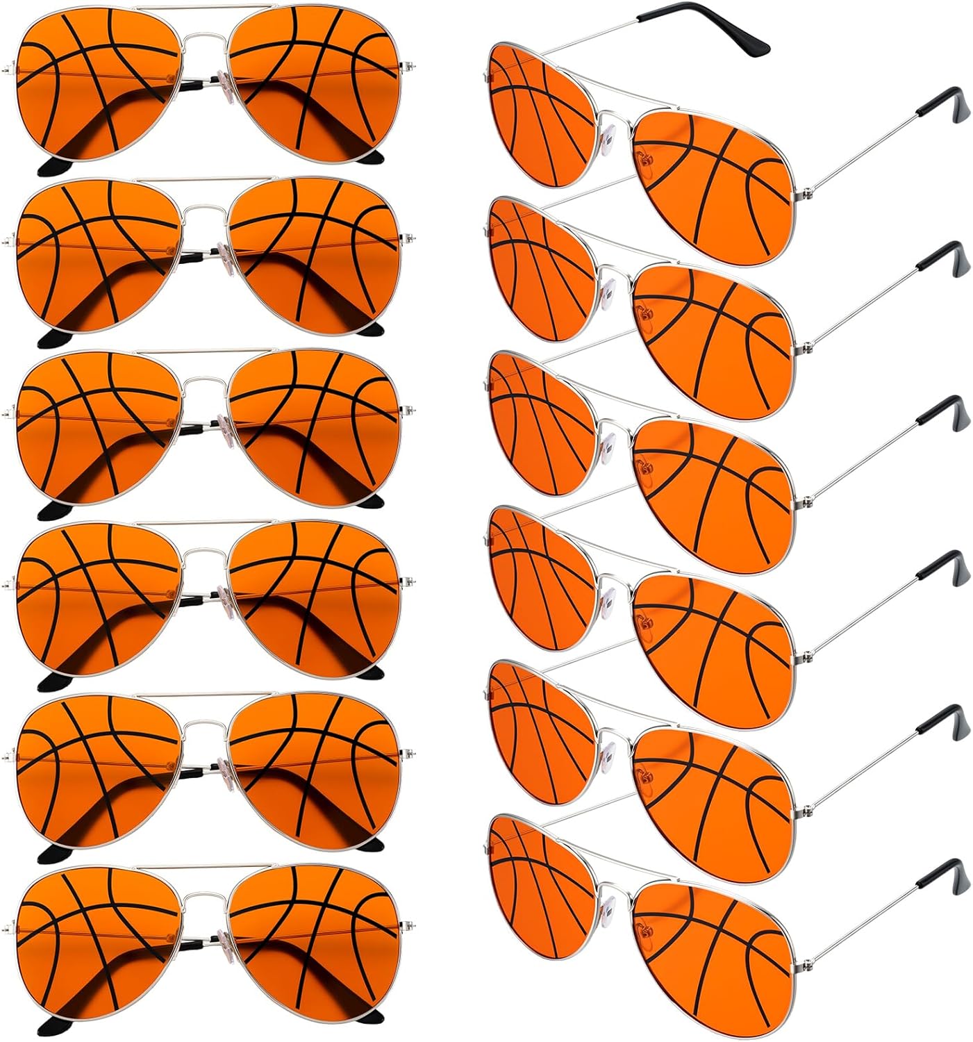 Mepase 12 Pcs Basketball Soccer Baseball Softball Party Favors Sport Glasses Team Gift Bags Stuffers for Women Men Birthday