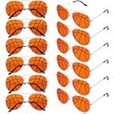 Mepase 12 Pcs Basketball Soccer Baseball Softball Party Favors Sport Glasses Team Gift Bags Stuffers for Women Men Birthday