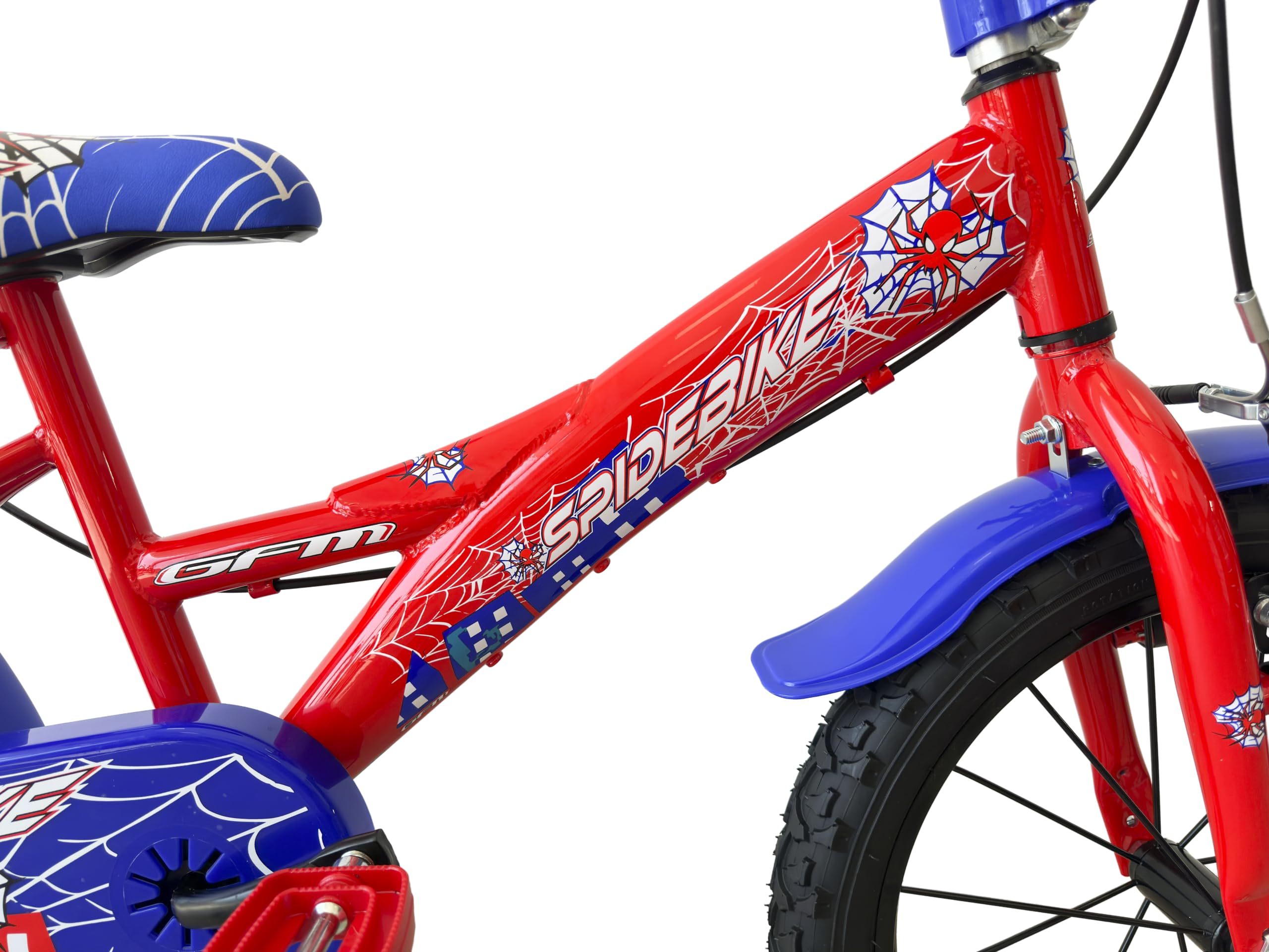 Bicicleta infantil de 16 pulgadas con estabilizadores, de 4 a 6 años, 105-120 cm, color rojo