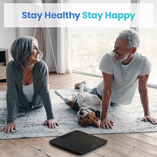 Miniatura 5 de Etekcity Báscula para peso corporal, báscula digital de baño para personas, precisa de 0.0lbs0.05 libras y pantalla LED grande, verificación de