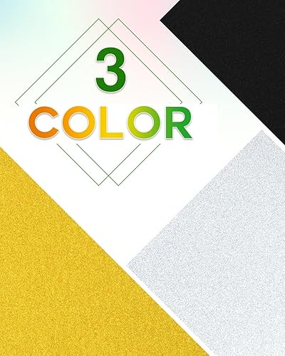 Miniatura 3 de Papel de cartulina con purpurina de 12 x 12 pulgadas, 92 libras, papel con purpurina de 92 libras, 60 hojas para álbumes de recortes, fabricación de