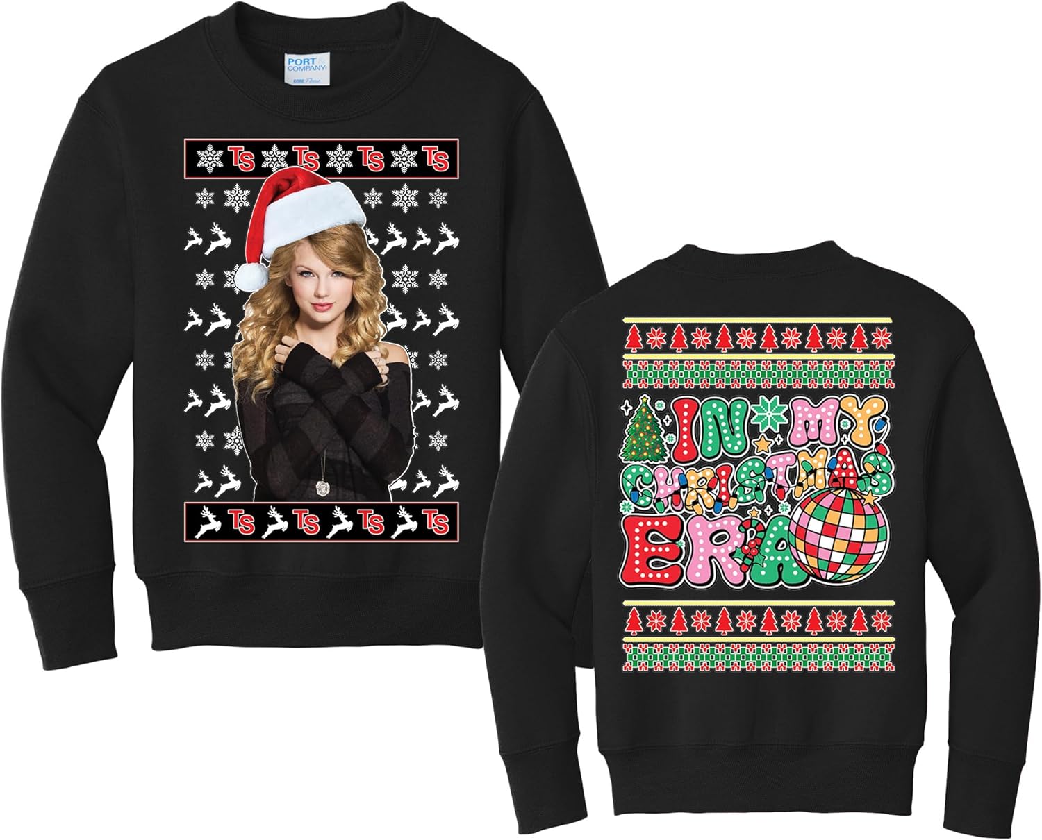 wild custom apparel Merry -mas Ugly Christmas KIDS Youth Boys Girls Crewneck Sweatshirt