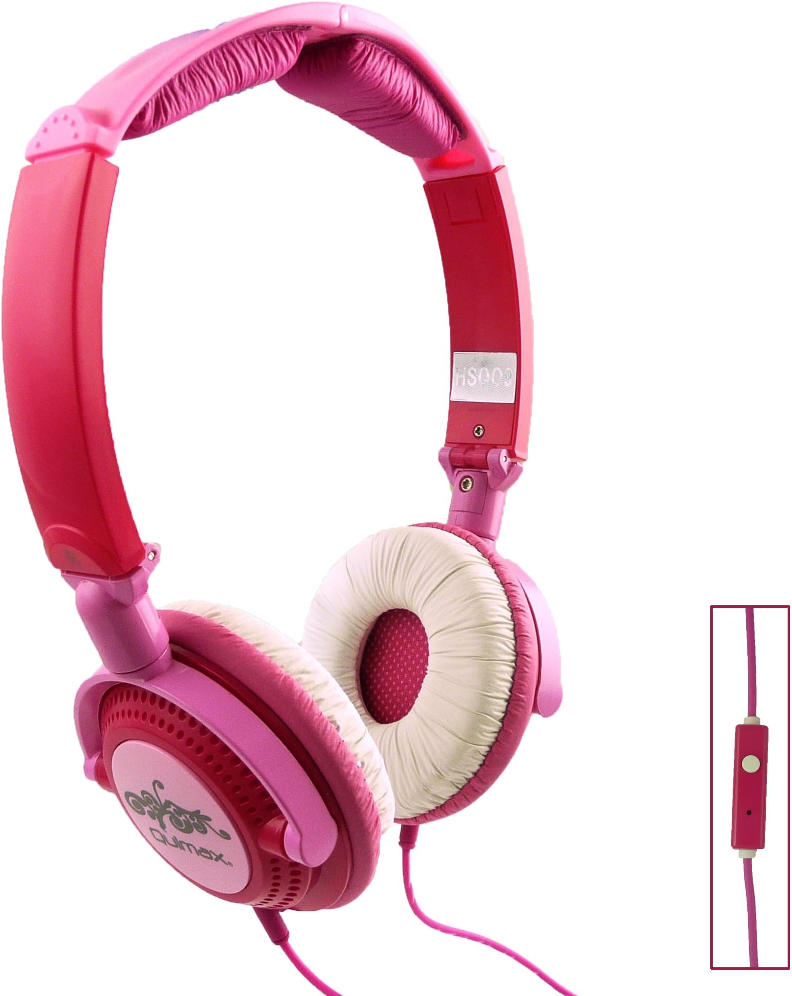 Qulmax ® Dupad Story M7 / Dupad Story Marshall Pink Foldable Rotating HD Headphones ( HSQ09 ) with Microphone and Remote