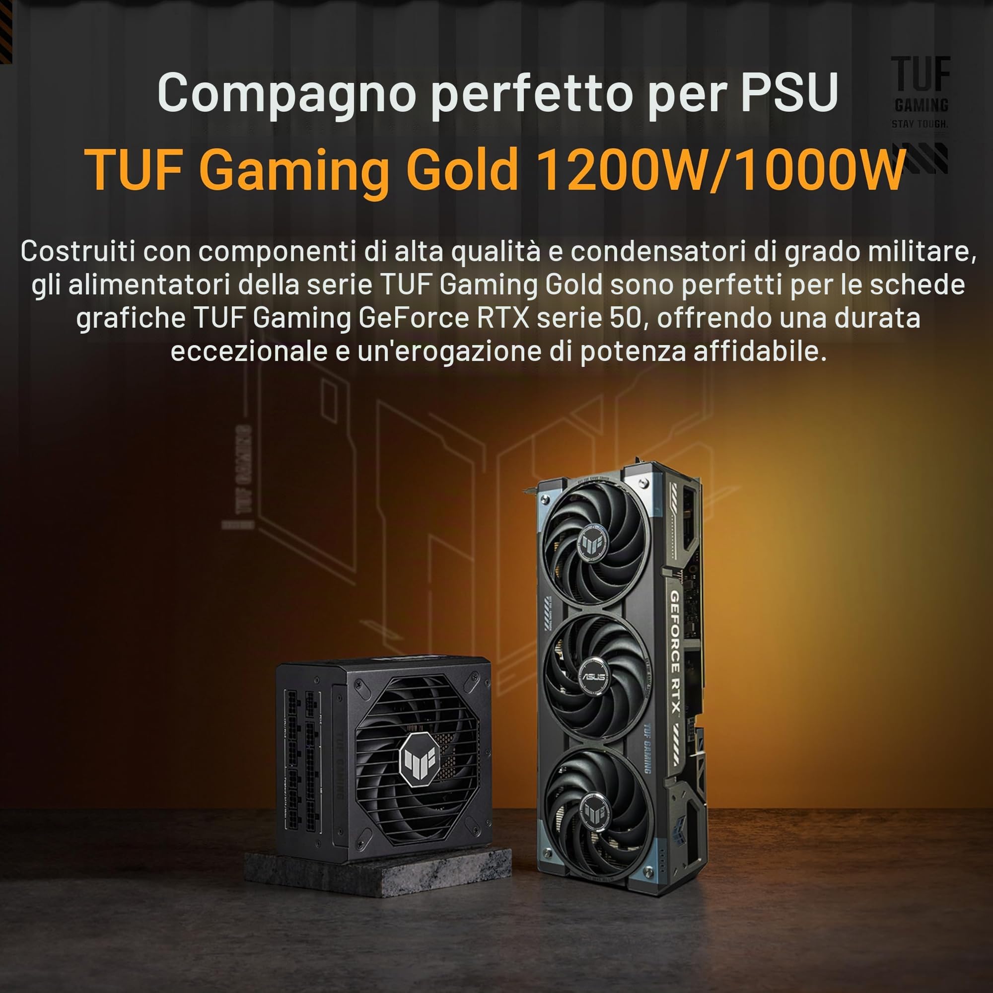 ASUS TUF Gaming GeForce RTX™ 5070 Ti 16 GB GDDR7 OC Edition Gaming Scheda grafica (PCIe® 5.0, HDMI®/DP 2.1, 3.125 slot, componenti di grado militare, rivestimento PCB protettivo, ventole Axial-Tech)