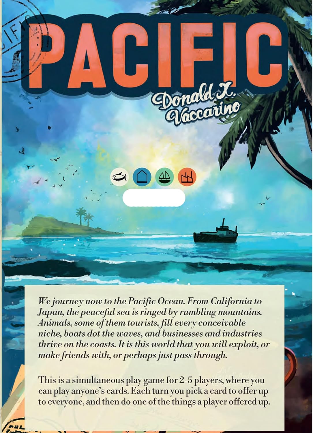 Rio Grande Games Pacific: Simultaneous Play Strategy Board Game, Card Drafting Economy, 2-5 Players, Ages 14+