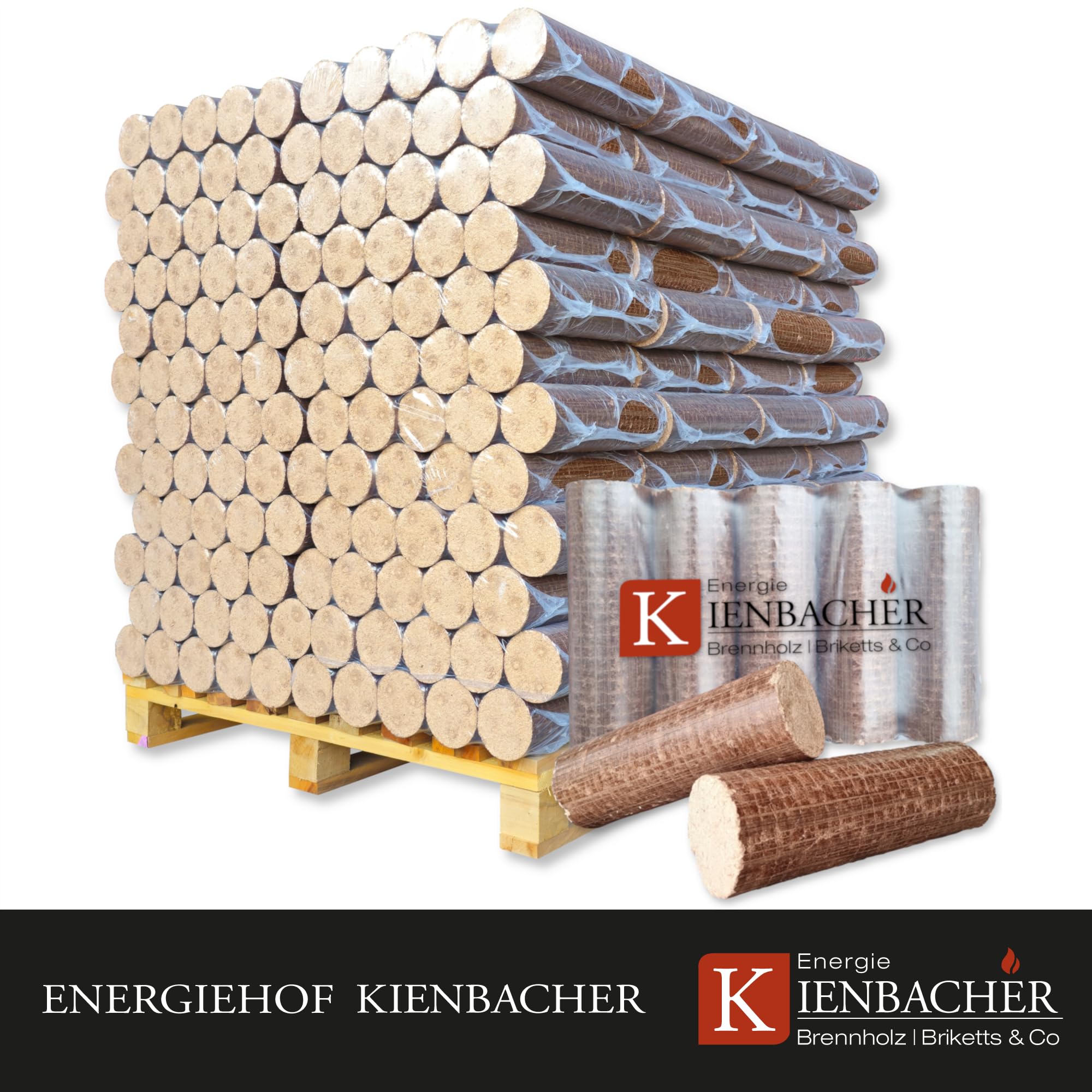 400kg Palette 40x10kg Nestro Hartholzbriketts Buche und/oder Eiche Brenn Kamin Ofen Heiz Holz Gluthalter Brennholz Premium Öko Holzbriketts | Energie Kienbacher