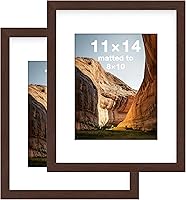 Vista 83 de FrameWorks Marcos de fotos clásicos de madera de 12 x 12 a 8 x 8 pulgadas con vidrio templado, roble natural, paquete de 2