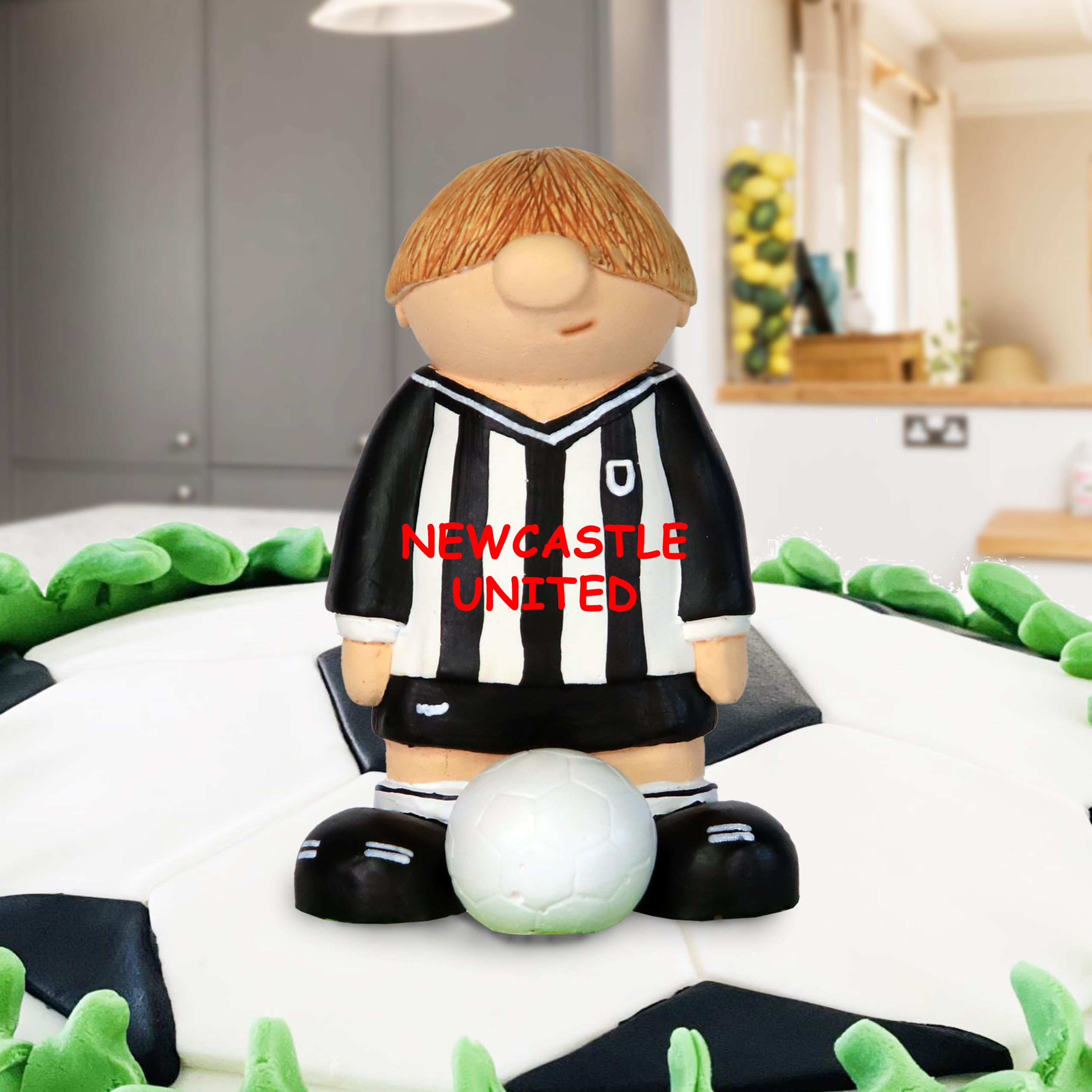 Anniversary House Football FC Cake Topper Keepsake Newcastle Fan United Personalised Birthday Retirement Anniversary Decorations. Custom Celebration Kids Toon Army Name Number