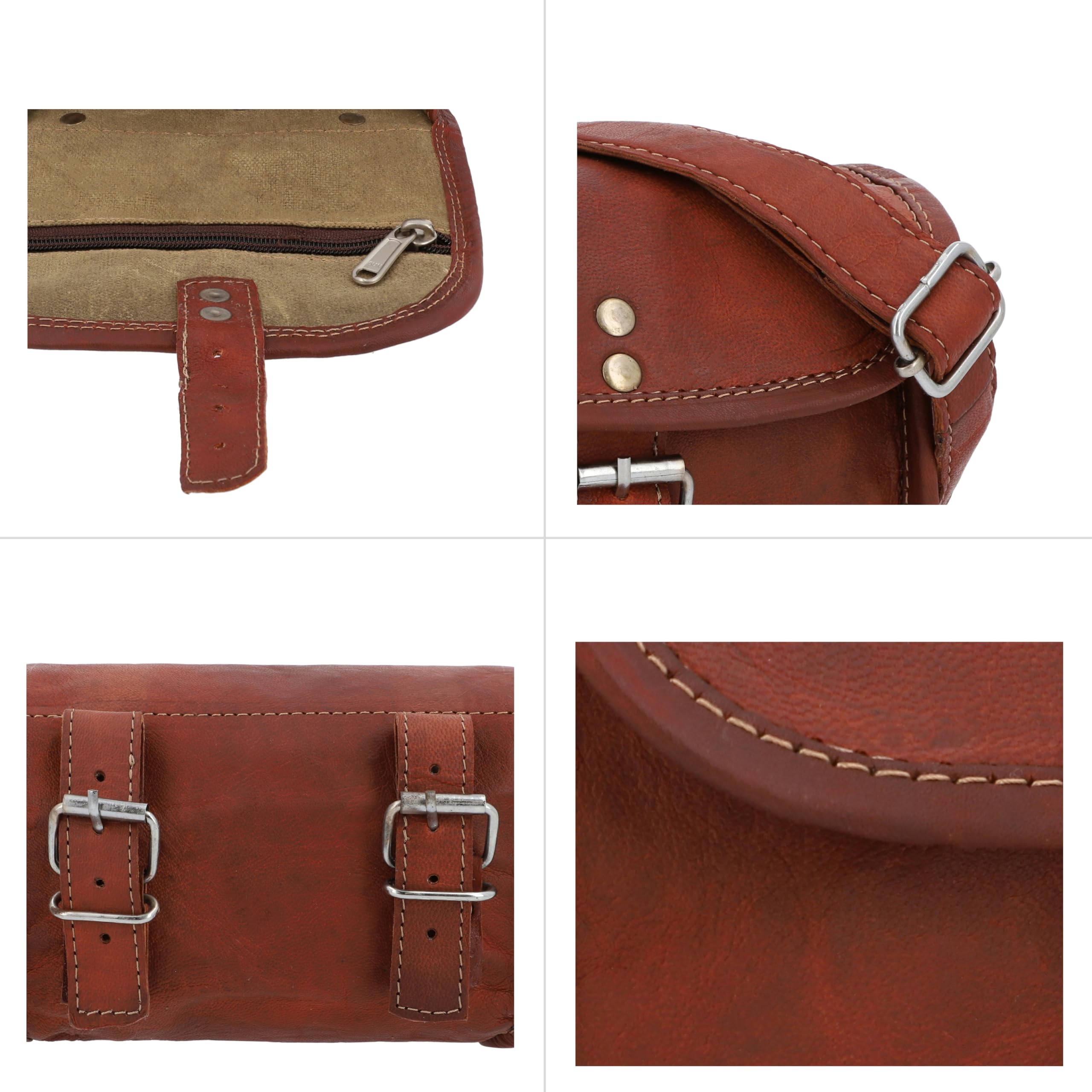Gusti Borsa da Sella in Pelle Rudi A. - Borsa da Manubrio a Tracolla per Bicicletta, Vintage Marrone
