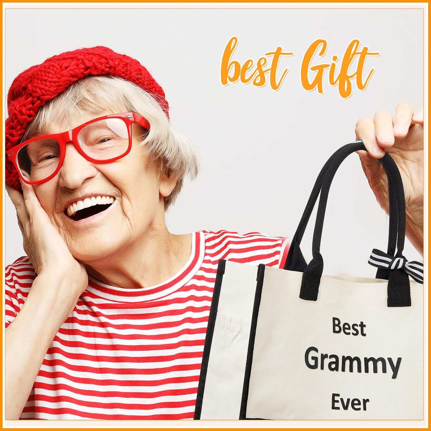 13 Pcs Mother's Day Grammy Kitchen Gifts Set Includes 1 Apron 1 Tote Bag 1 Cutting Board 2 Tea Towels 1 Oven Mitt 2 Pot Holders 5 Bamboo Kitchen Cooking Spatulas for Mothers Day Birthday