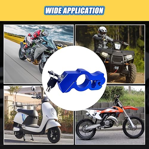 Miniatura 7 de Bloqueo de motocicleta antirrobo bloqueo de agarre de bloqueo de manillar de aleación de aluminio CNC resistente para